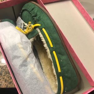 Green and yellow house shoes. NWT